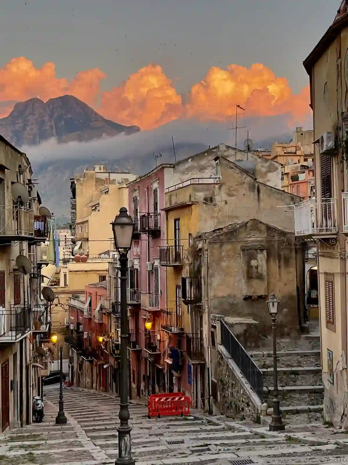 View from Via Roma in Termini Imerese
